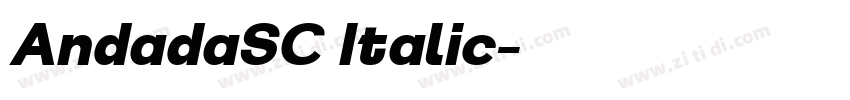 AndadaSC Italic字体转换